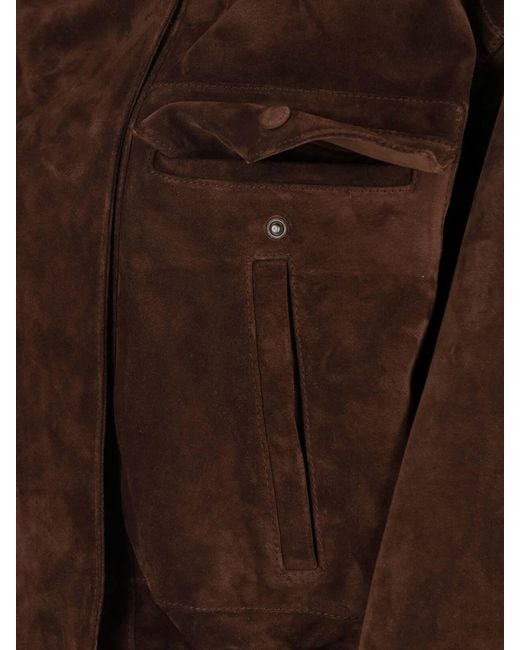 Saint Laurent Brown Suede Jacket