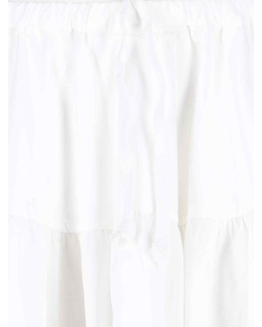 Gonna Midi Svasata di Patou in White