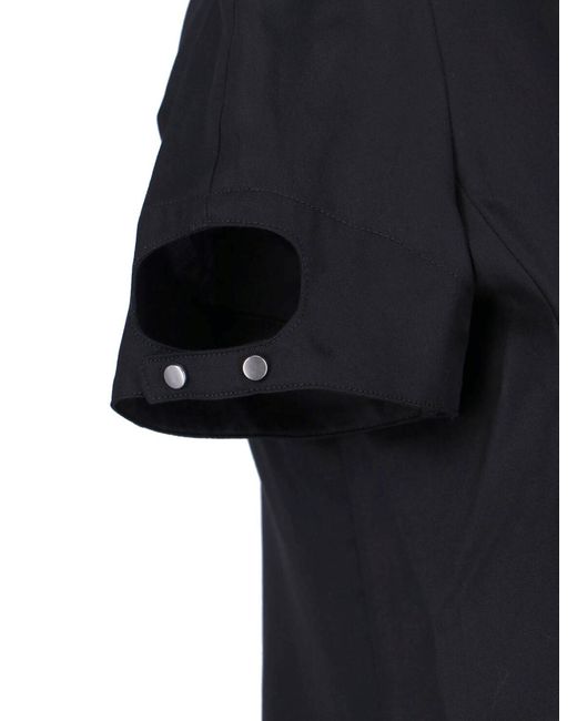 DIESEL Black Lyocell Cut-Out Shirt