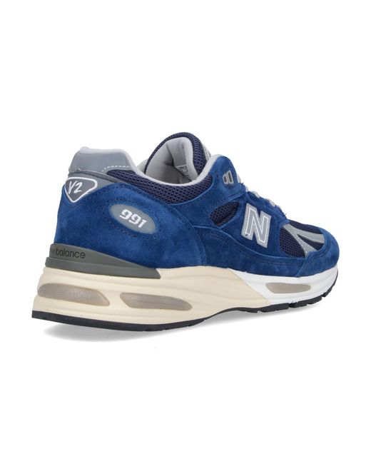 New Balance Blue Suede & Mesh Sneakers