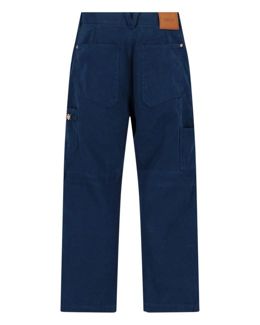 Versace Blue Carpenter Pants for men