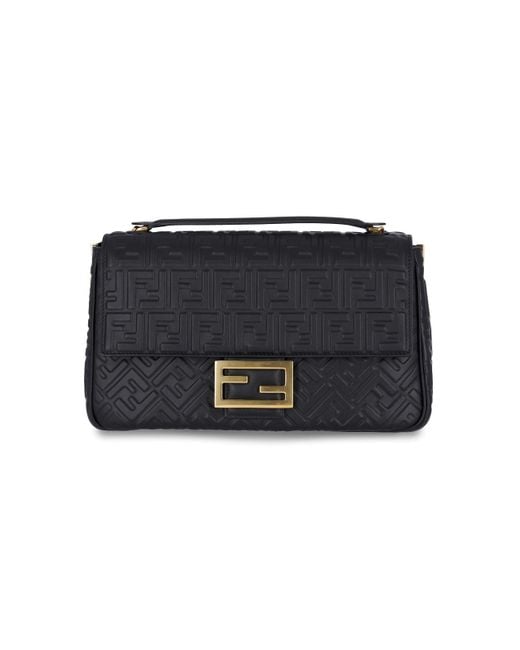 Fendi Black "baguette Chain Large" Shoulder Bag