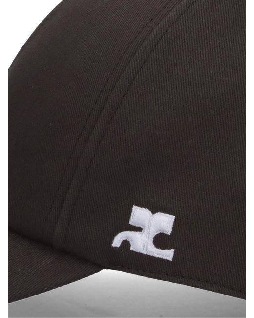 Courreges Black Logo Baseball Cap