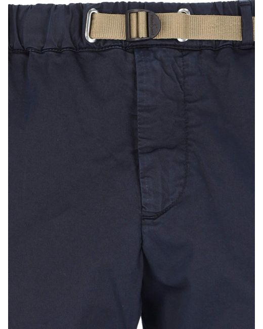 Pantaloni Dettaglio Cintura di White Sand in Blue da Uomo