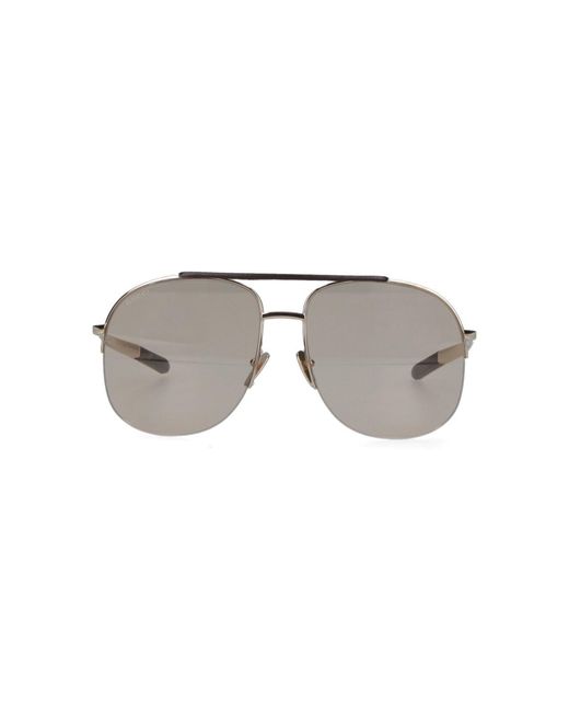 Gucci Gray Navigator Sunglasses
