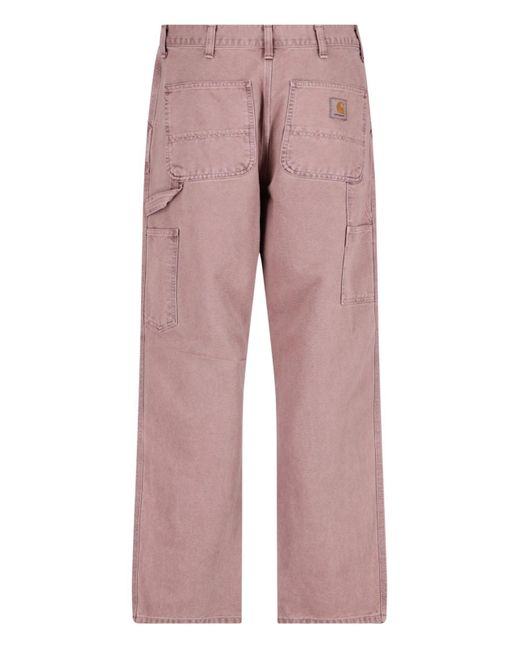 Carhartt WIP 'single Knee' Pants in Pink for Men | Lyst