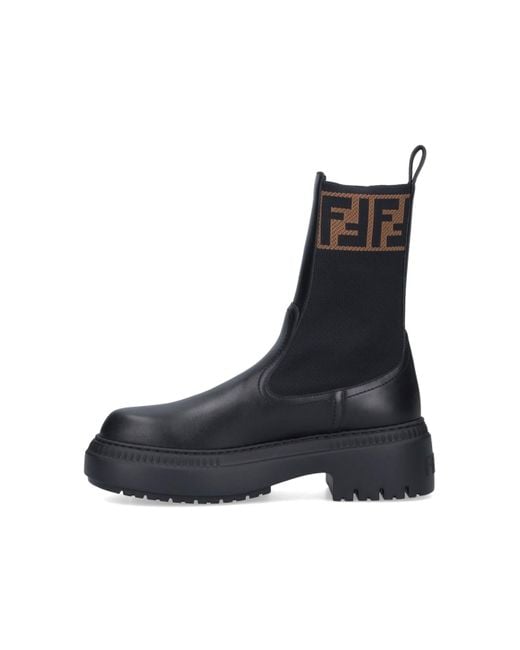 Stivali Biker "Domino" di Fendi in Blue