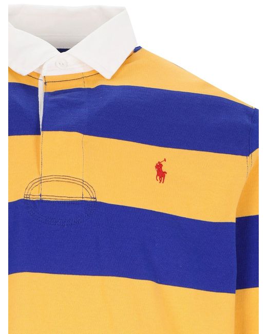 Polo Ralph Lauren Orange Striped Polo Shirt for men