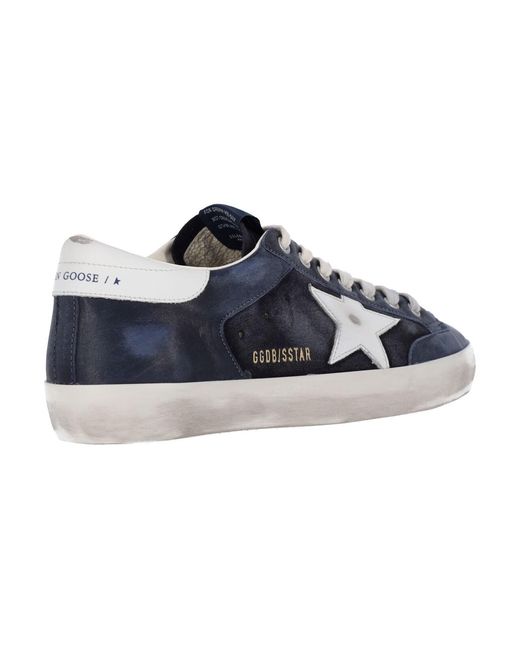 Golden Goose Deluxe Brand Blue Sneakers "Super Star" for men
