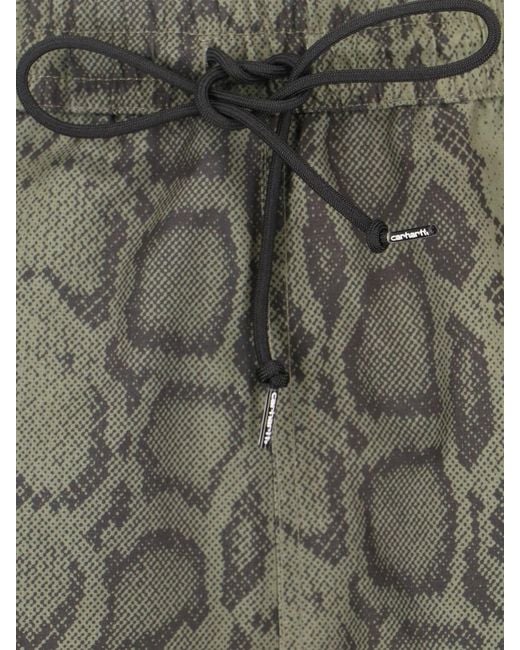 Carhartt Green Swim Shorts "Slater" for men