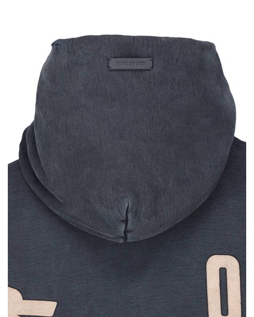 Fear Of God Blue Hoodie Logo for men