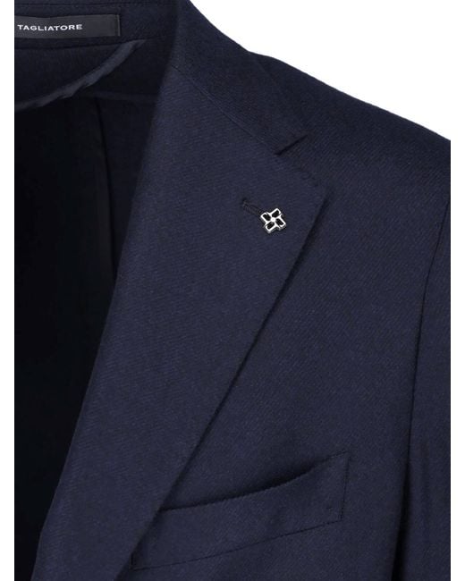 Tagliatore Blue Tailored Two-Button Blazer for men