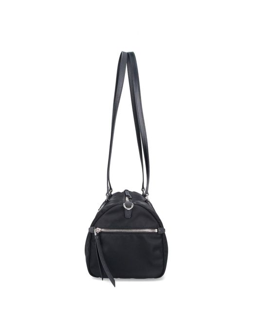 Prada White Logo Bowling Bag