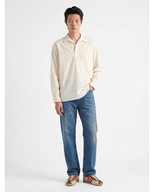 Camicia In Cotone E Seta di Kaptain Sunshine in White da Uomo
