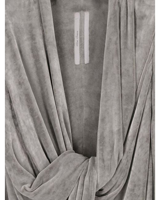 Rick Owens Gray Top "Tower Twist"