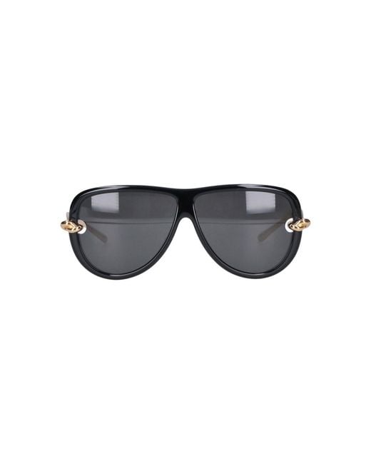 Bottega Veneta Blue Aviator Sunglasses "Knot"