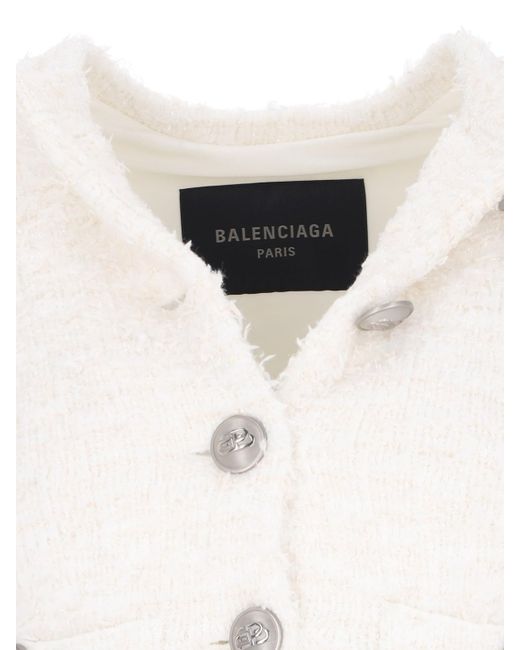 Balenciaga White Sweaters Cotton