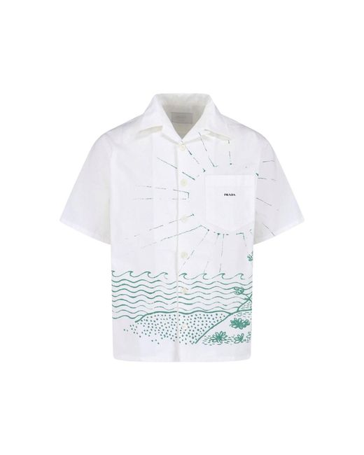 Prada White Logo Shirt for men