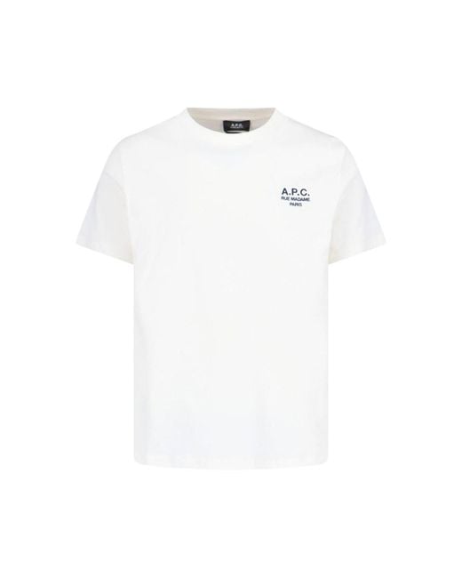 A.P.C. White T-Shirts And Polos Organic Cotton