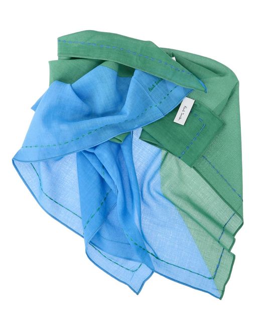 Paul Smith Blue Scarfs Cotton for men