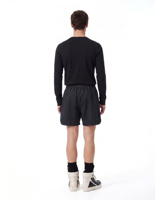 Rick Owens Blue Lambskin Shorts for men