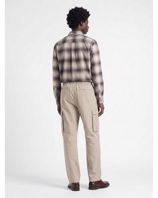 Paul Smith Natural Mid-Rise Cotton Cargo Pants for men