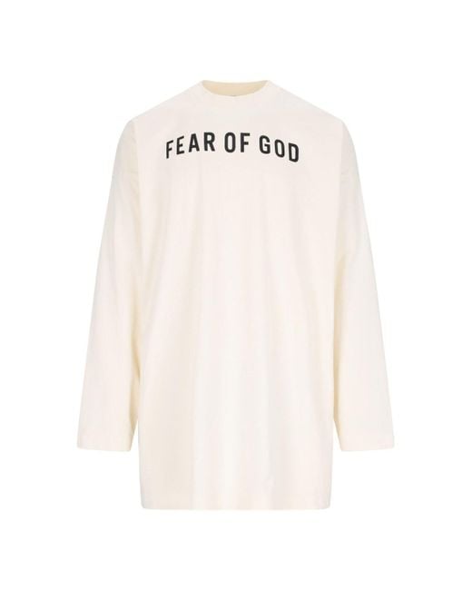 Fear Of God White Thunderbird Logo T-Shirt for men