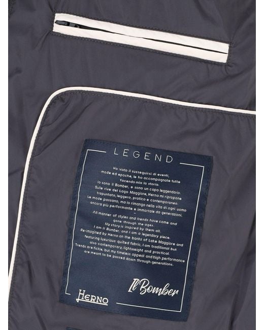 Herno Blue Jacket "Il Bomber" for men