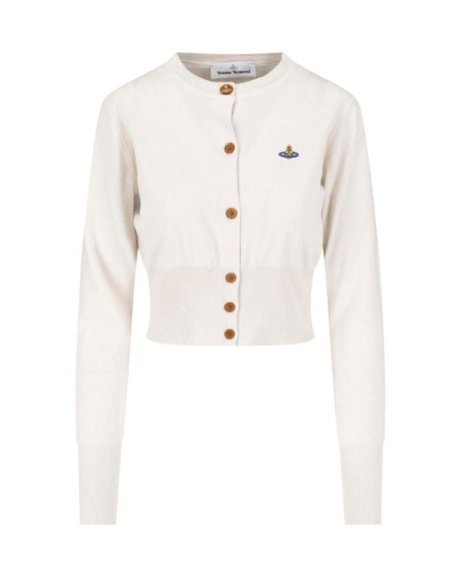Vivienne Westwood Natural 85% Cotton 15% Cashmere Crewneck Sweater