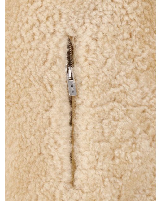 Miu Miu Natural Shearling Jacket