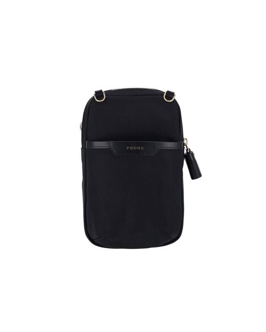 Anya Hindmarch Black Shoulder Bag Logo Essentials