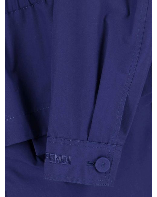 Fendi Blue Cotton Jacket
