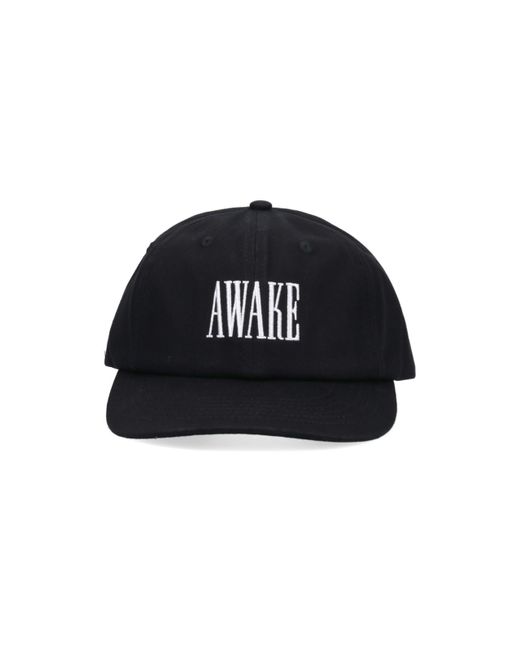 AWAKE NY Black Logo Baseball Cap for men