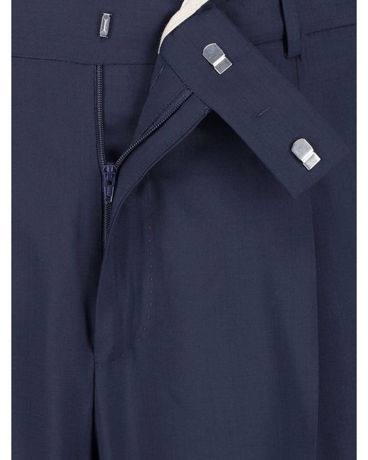 PT Torino Blue Wool Pants for men