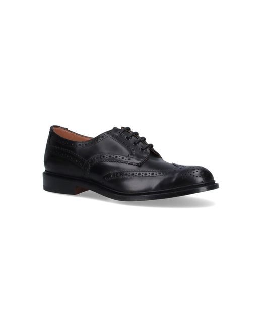 Tricker's Black 'Bourton' Derby Shoes for men