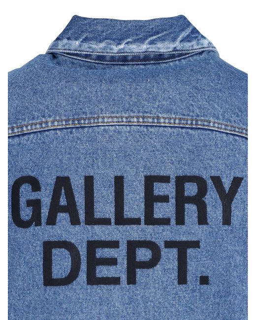 GALLERY DEPT. Blue Worn-Wash Logo Denim Jacket for men