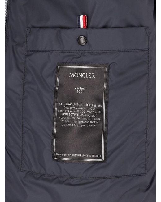 Moncler Blue Vest "Froissel" for men