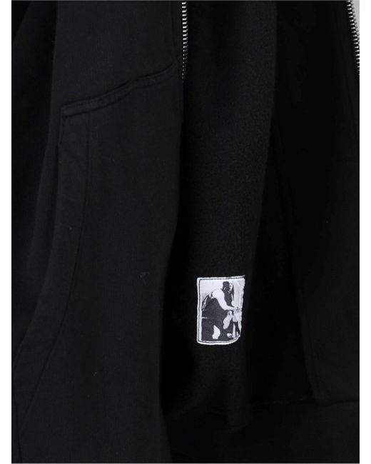 Maxi Felpa Zip di Rick Owens in Blue