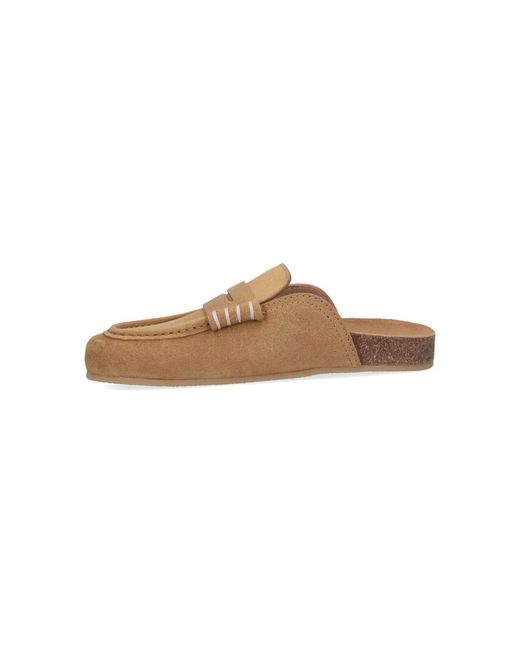 J.W. Anderson White J. W. Anderson Lightweight Suede Leather Flat Shoes