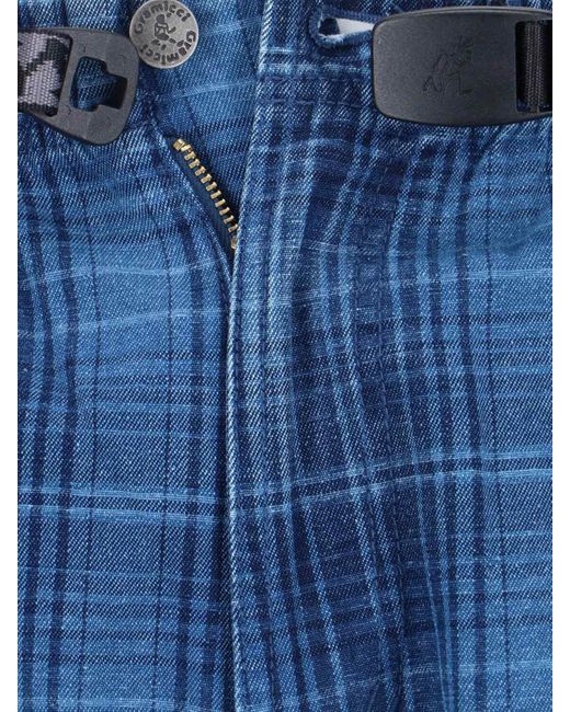 Gramicci Blue Trousers Cotton for men