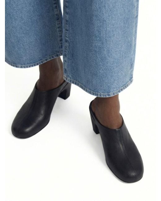 Mules In Pelle di Dries Van Noten in Black
