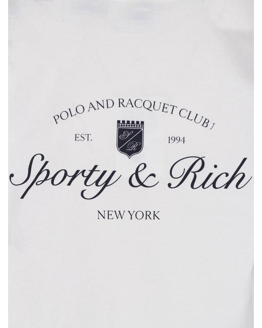 Sporty & Rich White T-Shirt Logo "Syracuse"