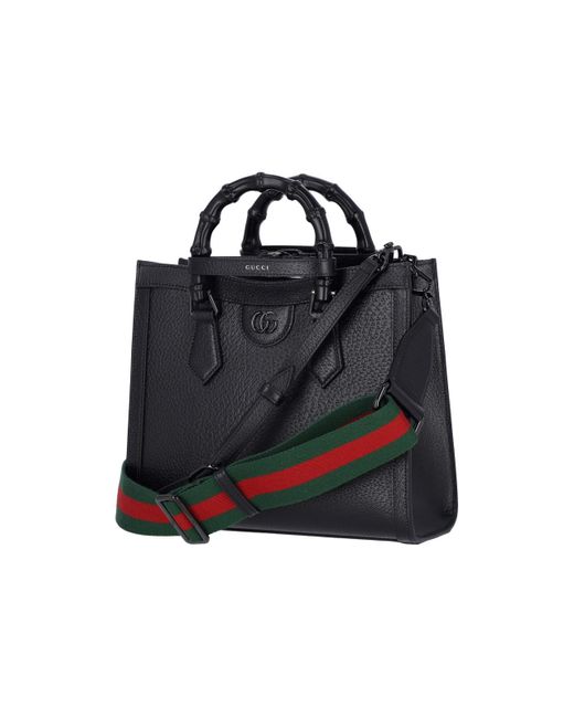 Gucci Black Small Tote Bag "diana"