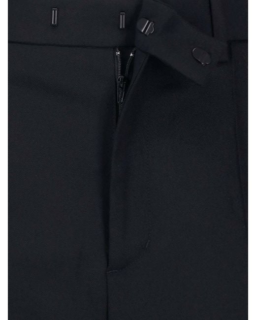 Nili Lotan Blue Tailored Wide-Leg Wool Trousers