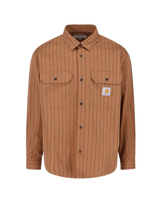 Camicia "L/S Orlean" di Carhartt in Brown da Uomo