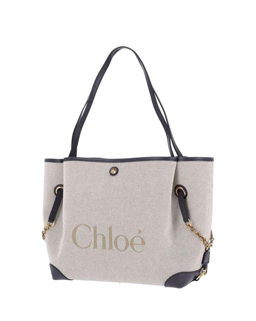 Borsa Tote "Clover" di Chloé in White