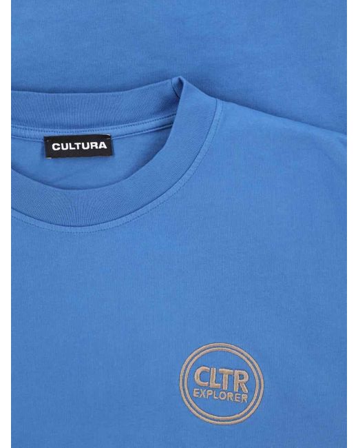 Cultura Blue Logo T-Shirt for men