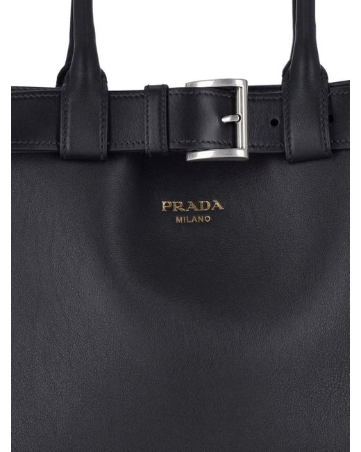 Prada Black Large Handbag "buckle"