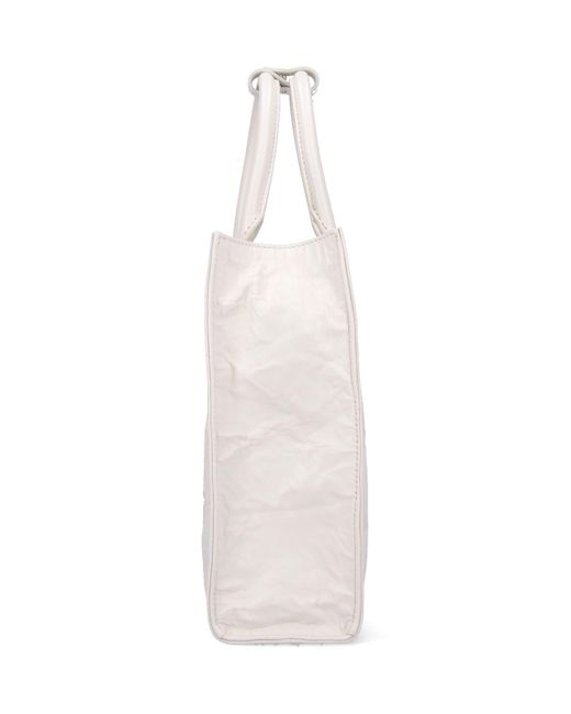 Prada White Logo Tote Bag