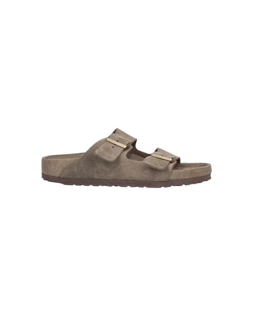 Birkenstock Gray Suede Leather Sandals